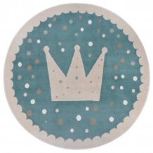 Dětský koberec Adventures 105970 Cream Blue kruh