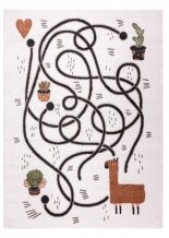 Dětský kusový koberec Fun Game llama cream