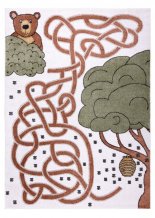 Dětský kusový koberec Fun Honey with Bear cream