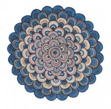 Moderní kusový koberec Ted Baker Masquerade blue 160008 kruh - 200 - Brink & Campman